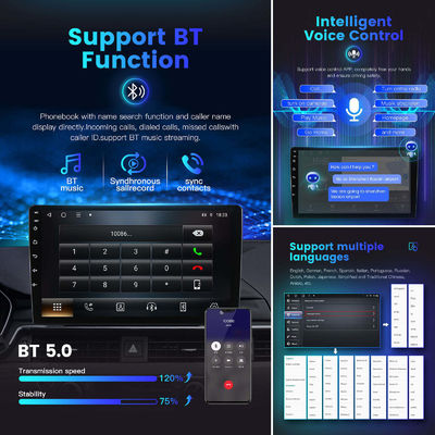 8 * 코르텍스TM A55 1.6GHZ CPU 10.1인치 2 딘 자동차 라디오 유니버설 자동차 장착 및 4 64G 스토리지 안드로이드 오토라디오