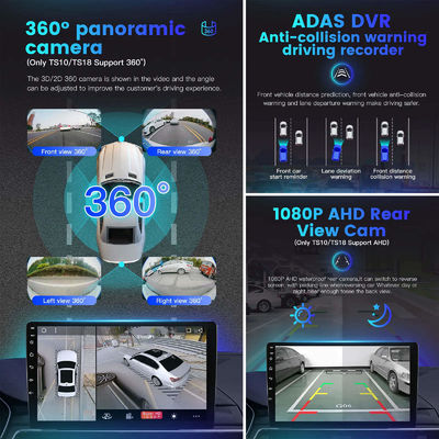 유니버설 2 Din QELD/IPS 터치 스크린 라디오 플레이어 Carplay와 스플릿 스크린 기능