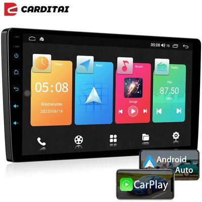 자동차 라디오 7/8/9/10/12/13 인치 터치 스크린 미러 링크 지원 안드로이드 자동 카플레이 GPS 내비게이션