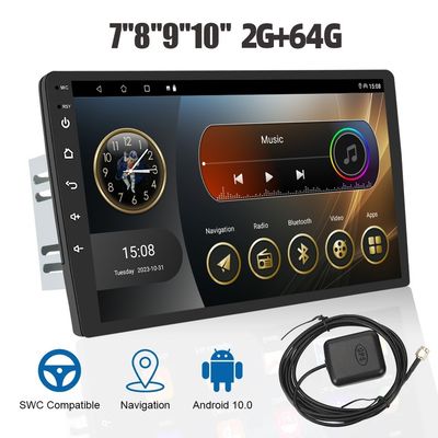 9/10 인치 싱글 딘 안드로이드 자동차 GPS 내비게이션 MP5 플레이어 하이 해상도 오디오 기능