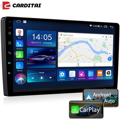 안드로이드 오토 10.0 자동차 라디오 TS18 GPS 내비게이션과 FM 송신기와 함께 듀얼 스테레오