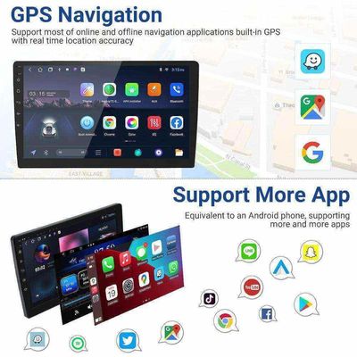 4 코어 CPU 10.1 인치 2 Din 터치 스크린 GPS 내비게이션 유니버설용 안드로이드 자동차 라디오
