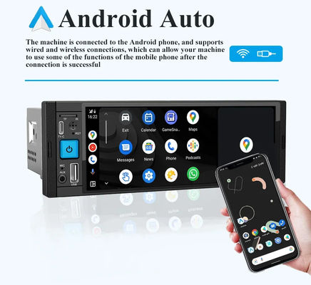 자동차 라디오 무선 Carplay 1Din MP5 플레이어와 FM/AM/RDS 멀티미디어 및 블루투스