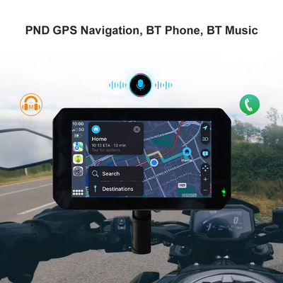 IP67 방수 5인치 IPS 화면 모터사이클 카플레이 GPS 내비게터 2인1 무선 애플 자동차 플레이 안드로이드 오토