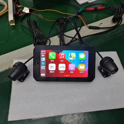 IP67 방수 5인치 IPS 화면 모터사이클 카플레이 GPS 내비게터 2인1 무선 애플 자동차 플레이 안드로이드 오토