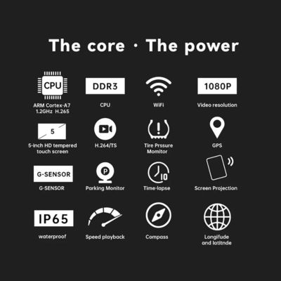 IP67 방수 5인치 IPS 화면 모터사이클 GPS 내비게이션