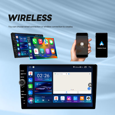 유니버설 9 10인치 듀얼 딘 자동차 비디오 안드로이드 GPS 8-코어 4 64GB 4G 카플레이 DSP/RDS