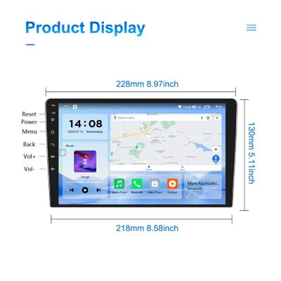 32GB 8Core 안드로이드 12 QLED 2DIN 자동차 스테레오 TDA7708 라디오 IC 및 최종 기능