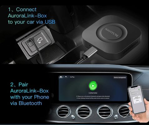 퀄컴의 QCM6125 8-코어 CPU 와이어리스 카플레이 Ai 박스 넷플릭스 유튜브 4G 64G LTE GPS