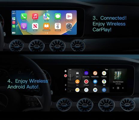 퀄컴의 QCM6125 8-코어 CPU 와이어리스 카플레이 Ai 박스 넷플릭스 유튜브 4G 64G LTE GPS