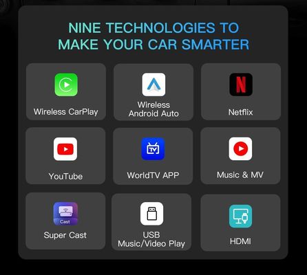 볼보 포드 벤츠 VW KIA를 위한 최신 기술 무선 CarPlay Ai 박스 업그레이드
