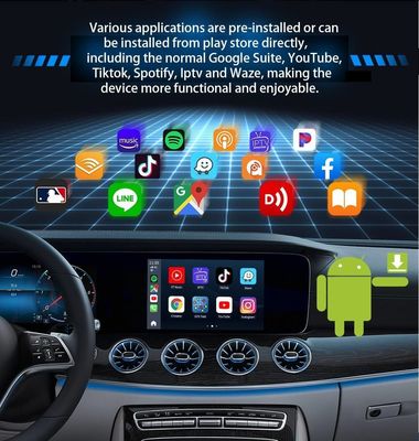 자동차 DVR 카메라 내장 APP Carplay 및 GPS 내비게이션 1080P HD USB 2.0 전면 카메라
