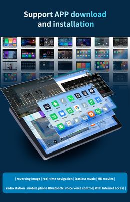 10.1" 메탈 보디 2 32GB 안드로이드 자동차 미디어 플레이어 2K 해상도와 GPS 내비게이션