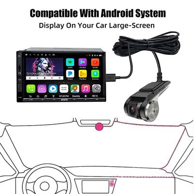 USB 차 대시 카메라 HD 1080P 170° 광각 레코더 앞 ADAS 안드로이드 DVR 나이트 버전