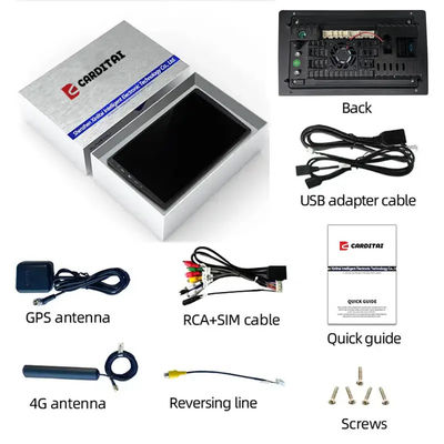 9인치 자동차 DVD 플레이어 안드로이드 네비게이션 6 128 GB 4G 와이파이 GPS Dsp Rds AM 이중 딘 자동차 라디오