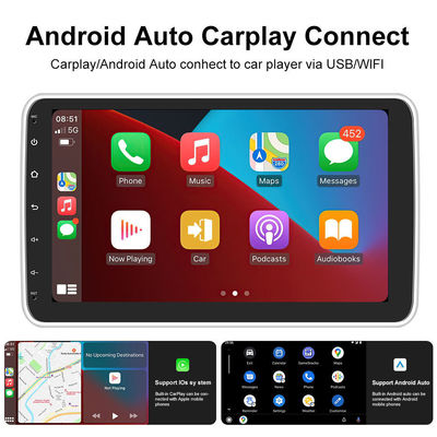유니버설 10.36' IPS 안드로이드 자동차 라디오 GPS 와이파이 1 딘 터치 스크린 카플레이 HD 카메라