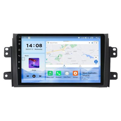 사용자 지정 UI 8 코어 2 딘 안드로이드 12 카플레이 오토라디오 GPS 헤드 유닛 Suzuki SX4 2006 2013
